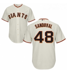 Youth Majestic San Francisco Giants 48 Pablo Sandoval Replica Cream Home Cool Base MLB Jersey 