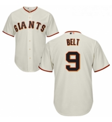 Youth Majestic San Francisco Giants 9 Brandon Belt Replica Cream Home Cool Base MLB Jersey