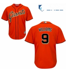 Youth Majestic San Francisco Giants 9 Matt Williams Authentic Orange Alternate Cool Base MLB Jersey