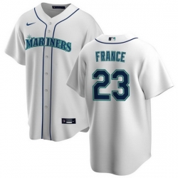 Men Seattle Mariners 23 Ty France White Cool Base Stitched Jersey