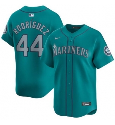 Men Seattle Mariners 44 Julio Rodr EDguez Aqua Alternate Limited Stitched Jersey