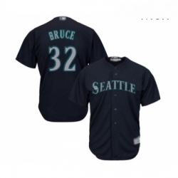Mens Seattle Mariners 32 Jay Bruce Replica Navy Blue Alternate 2 Cool Base Baseball Jersey 