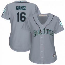 Womens Majestic Seattle Mariners 16 Ben Gamel Replica Grey Road Cool Base MLB Jersey 