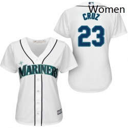 Womens Majestic Seattle Mariners 23 Nelson Cruz Authentic White Home Cool Base MLB Jersey