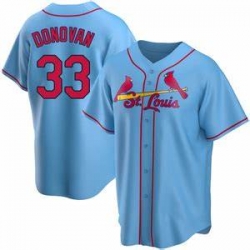 Men ST. LOUIS CARDINALS Brendan Donovan #33 Blue Cool Base Stitched MLB Jersey