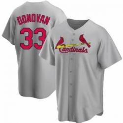 Men ST. LOUIS CARDINALS Brendan Donovan #33 Gray Cool Base Stitched MLB Jersey