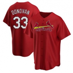 Men ST. LOUIS CARDINALS Brendan Donovan #33 Red Cool Base Stitched MLB Jersey