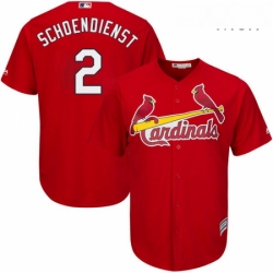 Mens Majestic St Louis Cardinals 2 Red Schoendienst Replica Red Alternate Cool Base MLB Jersey