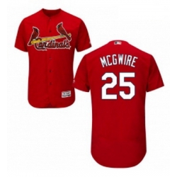 Mens Majestic St Louis Cardinals 25 Mark McGwire Red Alternate Flex Base Authentic Collection MLB Jersey