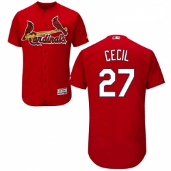 Mens Majestic St Louis Cardinals 27 Brett Cecil Red Flexbase Authentic Collection MLB Jersey