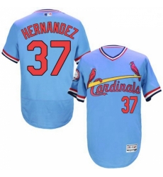 Mens Majestic St Louis Cardinals 37 Keith Hernandez Light Blue FlexBase Authentic Collection MLB JerseyCoopers