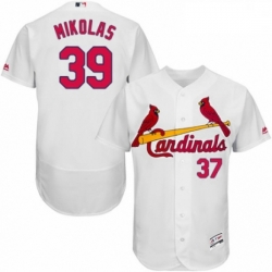 Mens Majestic St Louis Cardinals 39 Miles Mikolas White Home Flex Base Authentic Collection MLB Jersey