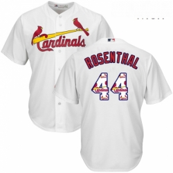 Mens Majestic St Louis Cardinals 44 Trevor Rosenthal Authentic White Team Logo Fashion Cool Base MLB Jersey