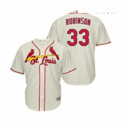 Mens St Louis Cardinals 33 Drew Robinson Replica Cream Alternate Cool Base Baseball Jersey 