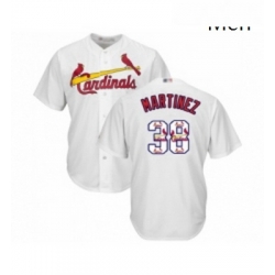 Mens St Louis Cardinals 38 Jose Martinez Authentic White Team Logo Fashion Cool Base Baseball Jersey 