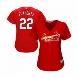 Women's St. Louis Cardinals #22 Jack Flaherty Authentic Red Alternate Cool Base Baseball Player Jersey