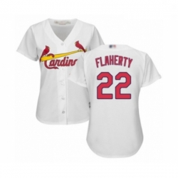 Women's St. Louis Cardinals #22 Jack Flaherty Authentic White Home Cool Base Baseball Player Jersey