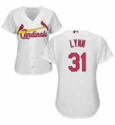 Womens Majestic St Louis Cardinals 31 Lance Lynn Authentic White Home Cool Base MLB Jersey