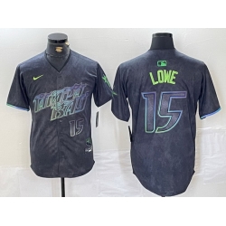 Men Tampa Bay Rays 15 Josh Lowe Charcoal 2024 City Connect Limited Stitched jerseys 5