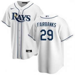 Men Tampa Bay Rays 29 Pete Fairbanks White Cool Base Stitched Baseball Jersey