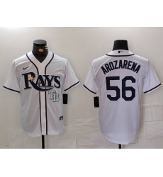 Men Tampa Bay Rays 56 Randy Arozarena White Cool Base Stitched Baseball Jersey