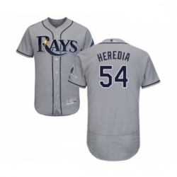 Mens Tampa Bay Rays 54 Guillermo Heredia Grey Road Flex Base Authentic Collection Baseball Jersey