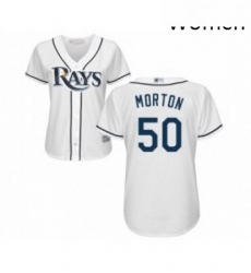 Womens Tampa Bay Rays 50 Charlie Morton Replica White Home Cool Base Baseball Jersey 