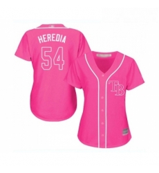 Womens Tampa Bay Rays 54 Guillermo Heredia Replica Pink Fashion Cool Base Baseball Jersey 