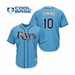 Youth Tampa Bay Rays #10 Mike Zunino Authentic Light Blue Alternate 2 Cool Base Baseball Player Jersey