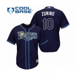 Youth Tampa Bay Rays #10 Mike Zunino Authentic Navy Blue Alternate Cool Base Baseball Player Jersey
