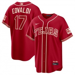 Men Texas Rangers  17 Nathan Eovaldi Red 2026 City Connect Stadium Stitched Baseball Jersey