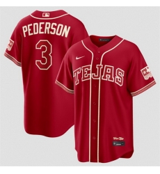 Men Texas Rangers 3 Joc Pederson Red 2026 City Connect Stadium Stitched Baseball Jersey Men Texas Rangers 3 Joc Pederson Red 2026 City Connect Stadium Stitched Baseball Jersey