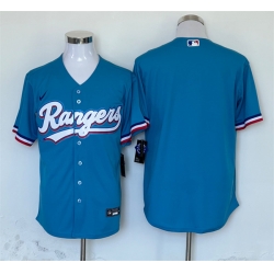 Men Texas Rangers Blank Blue Cool Base Stitched Baseball Jersey