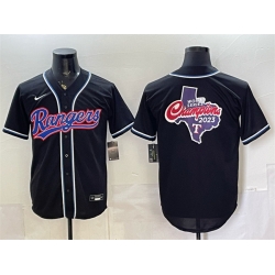 Men Texas Rangers Team Big Logo 2026 Fashion Replica Black Out Stitched Baseball Jerseys 002