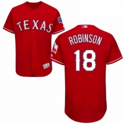 Mens Majestic Texas Rangers 18 Drew Robinson Royal Blue Alternate Flex Base Authentic Collection MLB Jersey