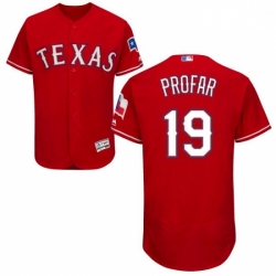 Mens Majestic Texas Rangers 19 Jurickson Profar Red Alternate Flex Base Authentic Collection MLB Jersey