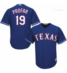 Mens Majestic Texas Rangers 19 Jurickson Profar Replica Royal Blue Alternate 2 Cool Base MLB Jersey