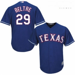 Mens Majestic Texas Rangers 29 Adrian Beltre Replica Royal Blue Alternate 2 Cool Base MLB Jersey