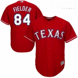 Mens Majestic Texas Rangers 84 Prince Fielder Replica Red Alternate Cool Base MLB Jersey