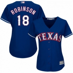 Womens Majestic Texas Rangers 18 Drew Robinson Replica Royal Blue Alternate 2 Cool Base MLB Jersey 