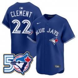 Men Toronto Blue Jays  27 Vladimir Guerrero Jr   Royal 50th Anniversary Alternate Limited Jersey