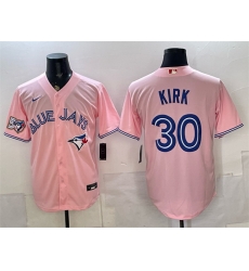 Men Toronto Blue Jays  30 Alejandro Kirk Pink 50 Seasons Patch Stitched Baseball Jersey