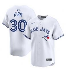 Men Toronto Blue Jays  30 Alejandro Kirk White Home Limited Stitched Baseball Jersey