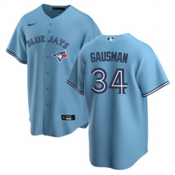 Men Toronto Blue Jays 34 Kevin Gausman Light Blue Cool Base Stitched Jersey
