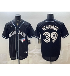Men Toronto Blue Jays  39 Trey Yesavage 2026 Fashion Replica Black Out Stitched Baseball Jersey