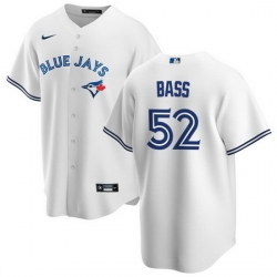 Men Toronto Blue Jays 52 Anthony Bass White Cool Base Stitched Jersey