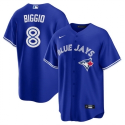 Men Toronto Blue Jays 8 Cavan Biggio Royal Cool Base Stitched Jersey