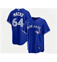 Men Toronto Blue Jays Adam Macko 64 Blue Away Flex Base Stitched Baseball Jersey