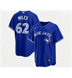 Men Toronto Blue Jays Spencer Miles 62 Blue Away Flex Base Stitched Baseball Jersey Men Toronto Blue Jays Spencer Miles 62 Blue Away Flex Base Stitched Baseball Jersey
