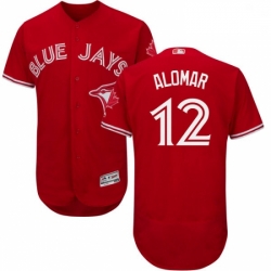 Mens Majestic Toronto Blue Jays 12 Roberto Alomar Scarlet Flexbase Authentic Collection Alternate MLB Jersey